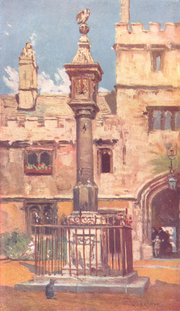 OXFORD. Corpus Christi College 1903 old antique vintage print picture